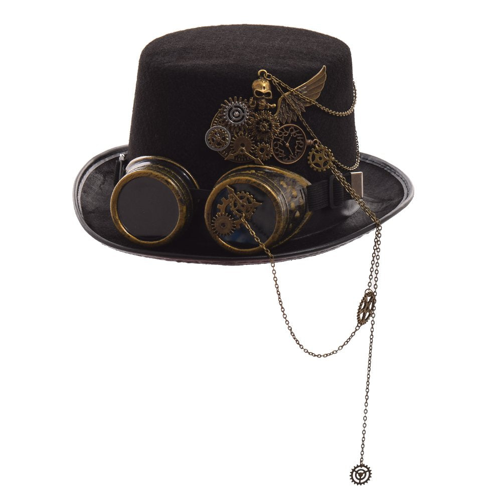 GRACEART Steampunk Hut Zylinder mit Brille Head circumferences 61cm L Style-10, L Style-10