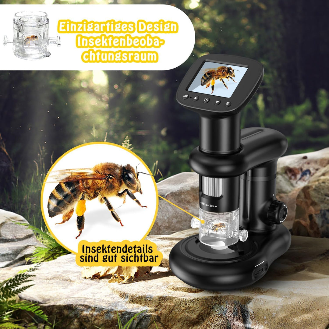 Microscope IMICHI Mikroskop für Kinder mit LCD Bildschirm 1000X grosse Vergrösserung klares Bild, ei
