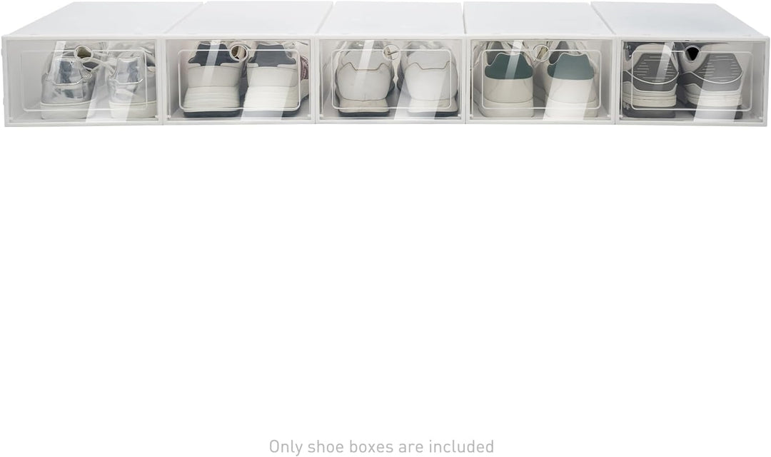Schuhe Box Set 20Pcs Plastik Schuhkarton Stapelbar Schuh Organizer Aufbewahrungsboxen mit Transparen