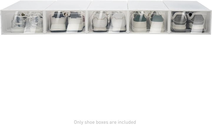 Schuhe Box Set 20Pcs Plastik Schuhkarton Stapelbar Schuh Organizer Aufbewahrungsboxen mit Transparen