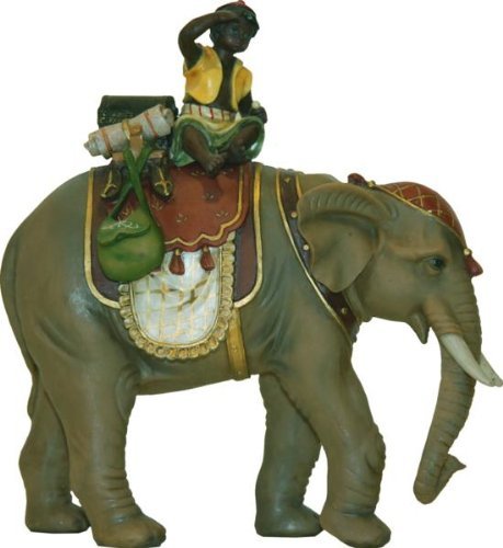Unbekannt Elefant mit Mohr, passend für 12cm Figuren