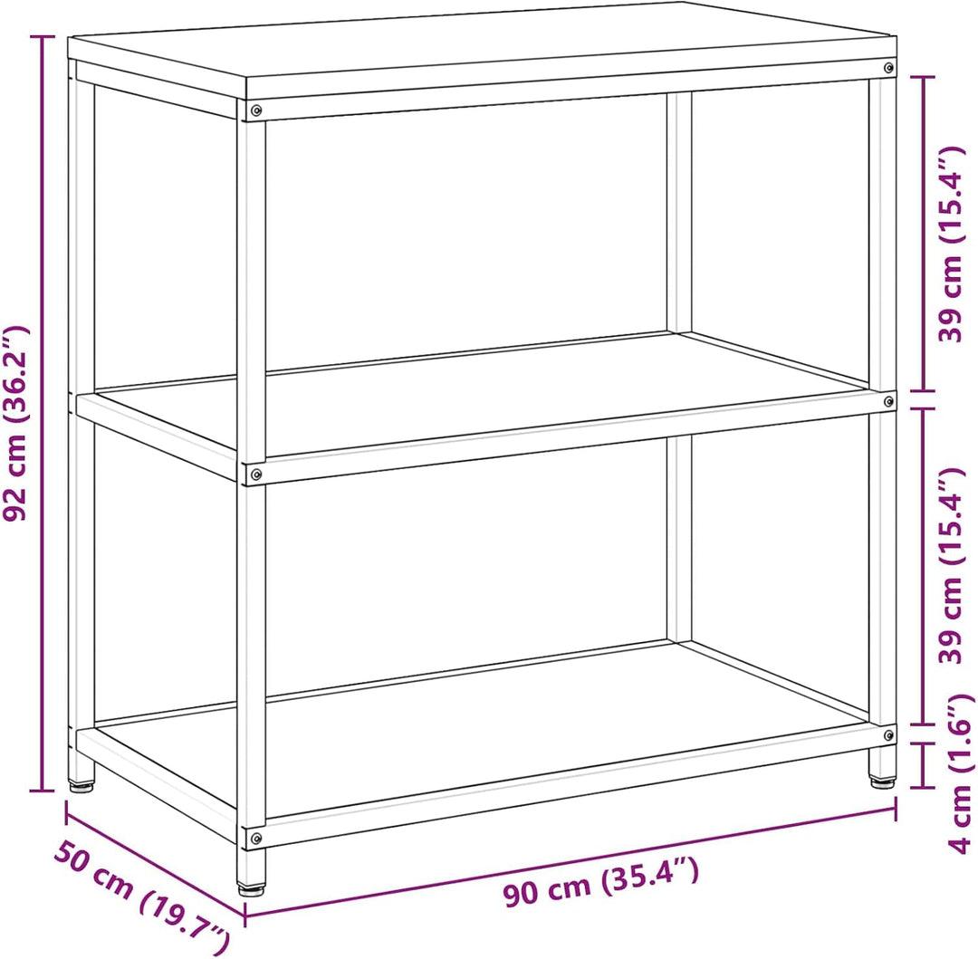 vidaXL Küchenaufbewahrung mit Regal Anthrazit 90 x 50 x 92 cm Stahl, Moderne Küchenlagerung, rechtec