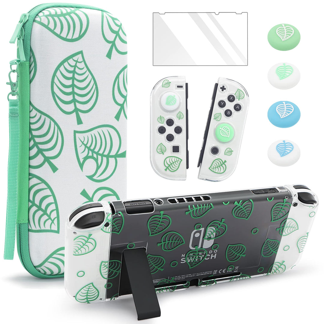 BRHE Switch Tasche Case für Nintendo Switch mit Schutzhüllen, Animal Crossing Switch Schutzhüll Reis