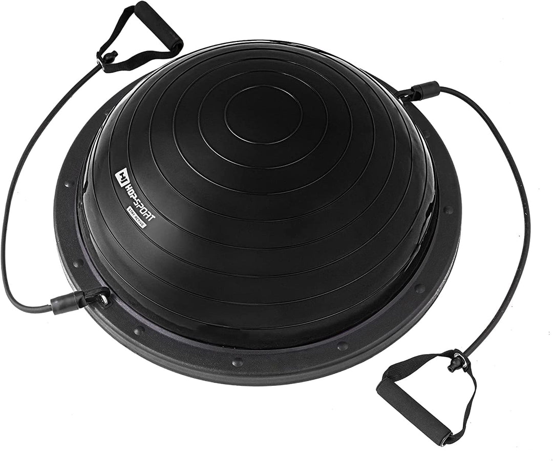 Hop-Sport Balance Ball HS-L058B Balancetrainer Gymnastikball mit Expander & Pumpe für Fitness, Stabi