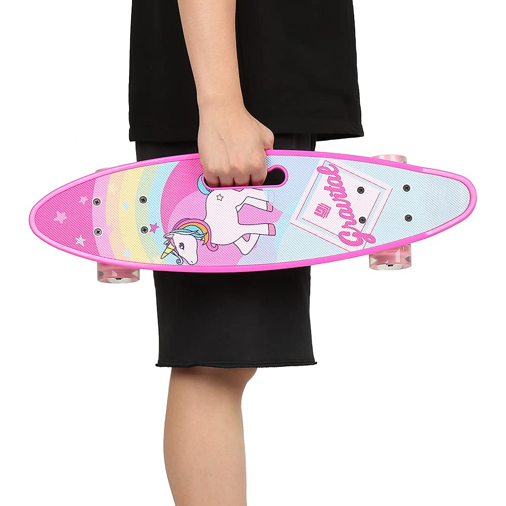 Komplettes Skateboard für Anfänger, Jugendliche, Kinder, 7 Schichten aus Ahornholz mit ABEC-7-Kugell