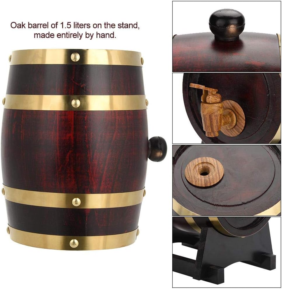 Eichenfass für Whisky Tequila Weinfass aus Eiche 1.5L, 1.5L