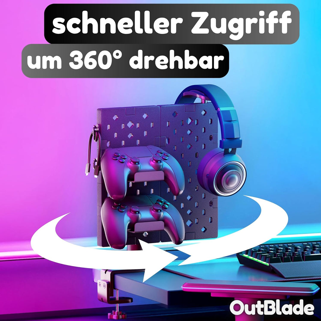 OutBlade Headset Halterung - Gaming Zubehör - Kopfhörer Ständer - Kopfhörer Halter - Kopfhörer Halte
