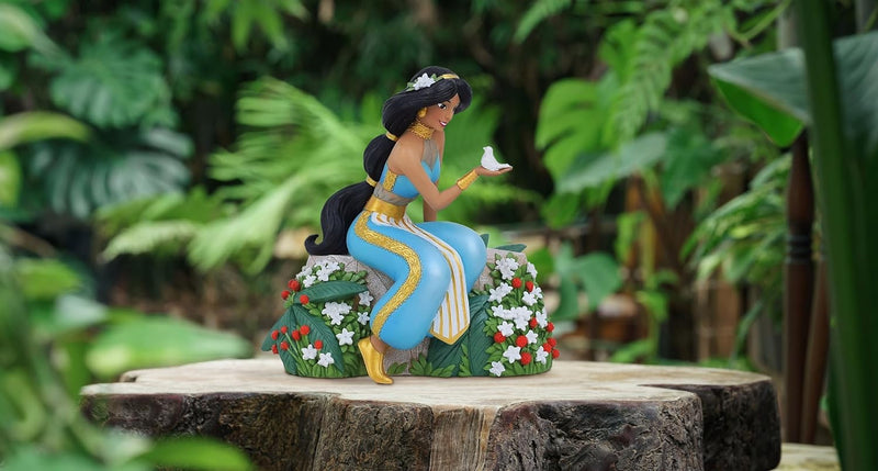 Enesco Disney Showcase Botanischer Aladdin Jasmin mit Vogelfigur, 15,2 cm, mehrfarbig