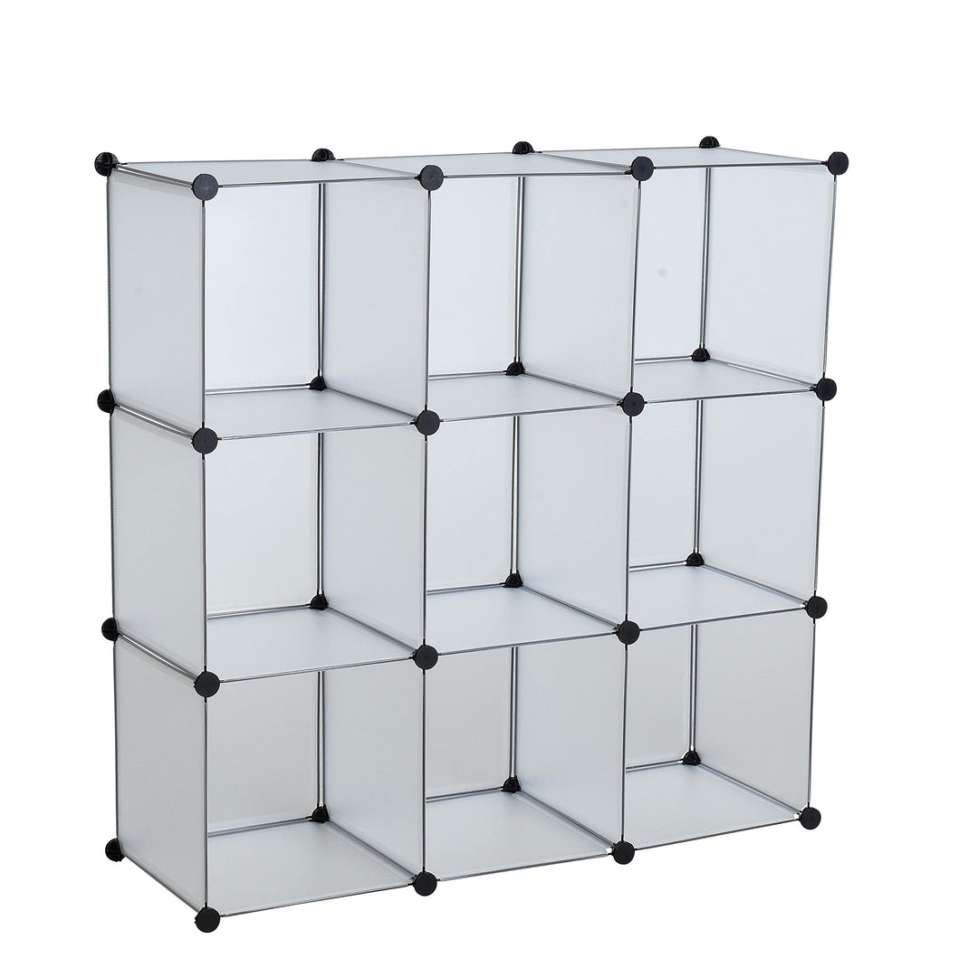 ESTEXO Regalsystem Würfelregal Steckregal 9 Fächer Stufenregal DIY Kunststoff Regal Stecksystem Büch