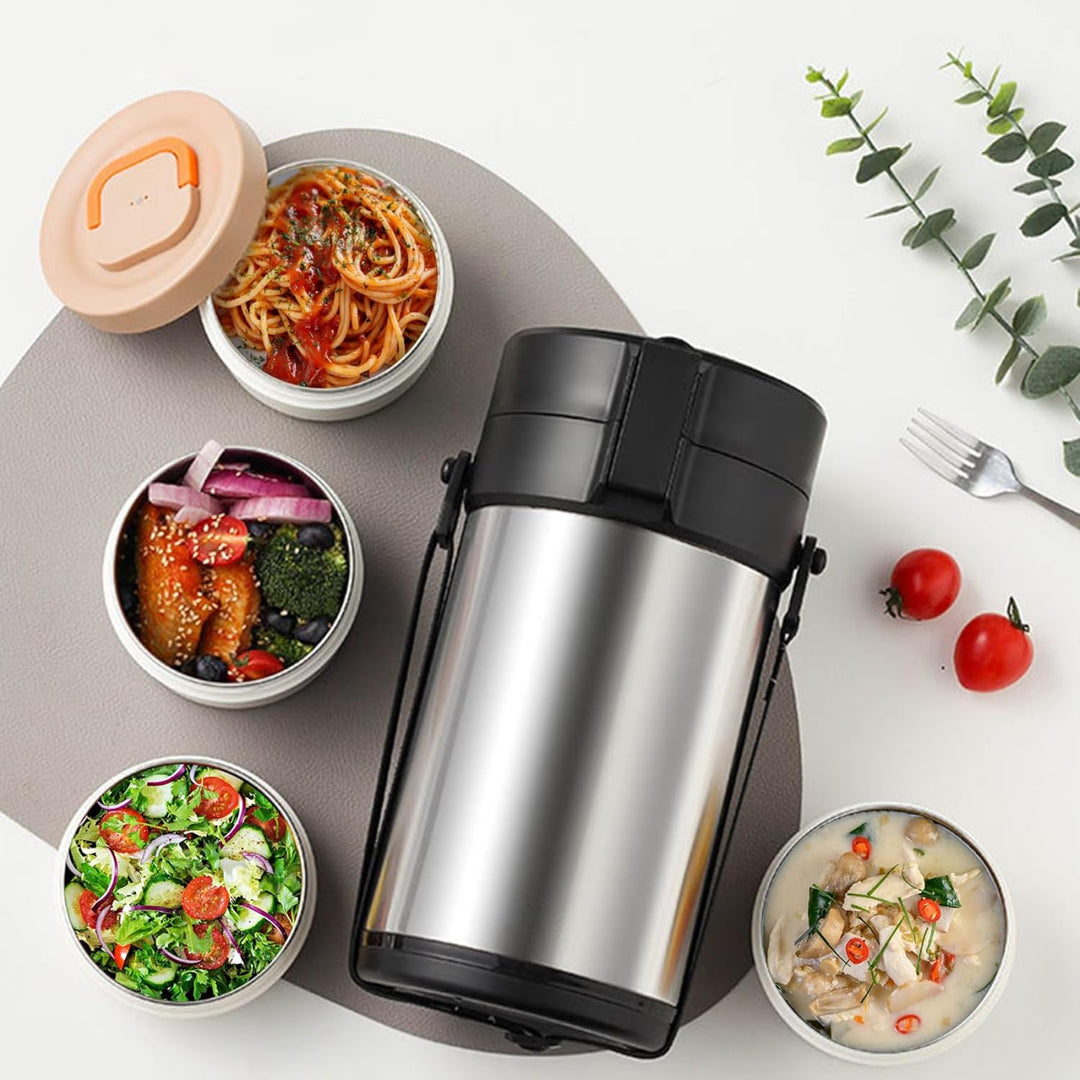 ThermobehäLter für Essen 12H und Leckdosen 3L WarmhaltebehäLter Thermobecher Essen Anti Scald Edelst