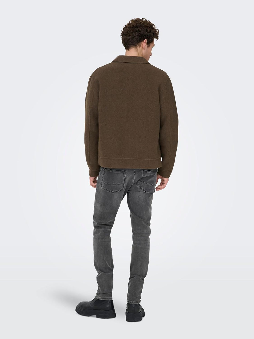 ONLY &amp; SONS Male Skinny Jeans ONSWARP Niedrige Taille Skinny Fit Jeans 28W / 32L Grey Denim, 28W / 3