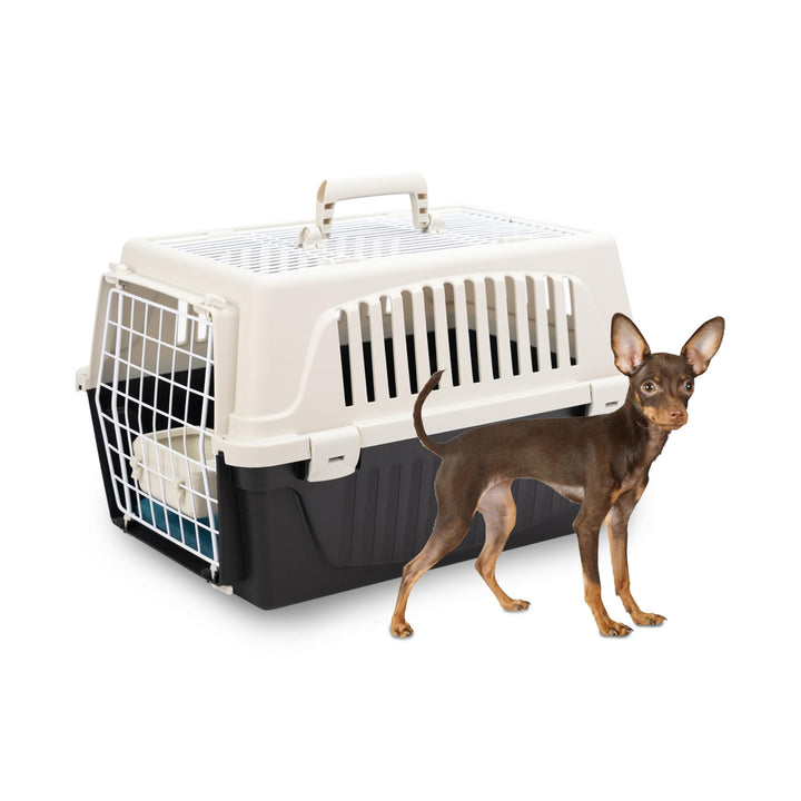 Ferplast Atlas 10 Open Trasportino per Cani Piccoli e Gatti Max 5 Kg con Cuscino e Ciotola, Tetto Ap