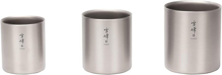 Snow Peak Ti-Double H200 Stacking Mug TW-124 [Japan Import] Einheitsgrösse (1er Pack) Titan, Einheit