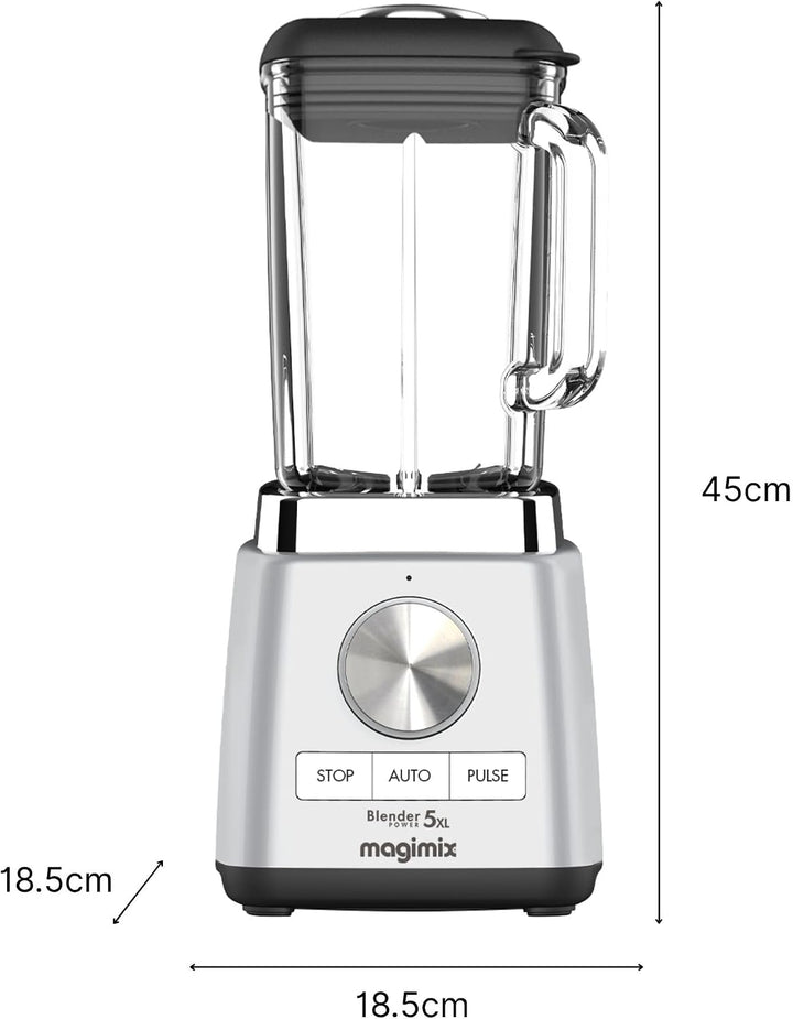 magimix Blender - Power 5 XL - Standmixer mit 1500W Motor, 2L Nutzkapazität, Glas-Krug aus Borosilik