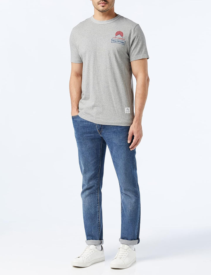 Kings of Indigo Herren Darius T-Shirt S Grau (Grey Melee Fuji 7004), S Grau (Grey Melee Fuji 7004)