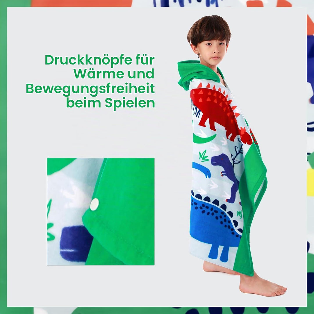 BANGSAUR Kinder-Badetuch mit Kapuze, 100% Baumwolle, 127x 76cm Wickel, Kinder, Kleinkinder, Mädchen,