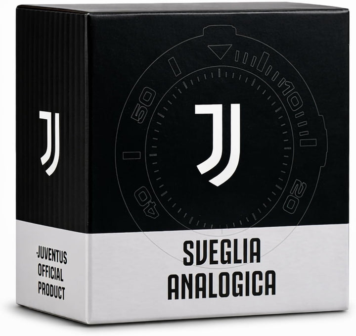 Seven Juventus Analoger Quarz-Wecker mit durchgehendem Uhrwerk, offizielles Produkt, Geschenkidee fü