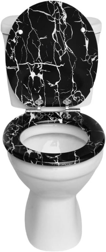 MDF-Toilettensitz mit Soft-Close-Mechanismus, O-förmiger Toilettensitz mit verstellbaren Scharnieren