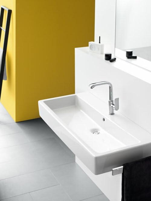 hansgrohe Wasserhahn Metris (Armatur mit Auslauf Höhe 230mm und Zugstangen-Ablaufgarnitur) Chrom Chr