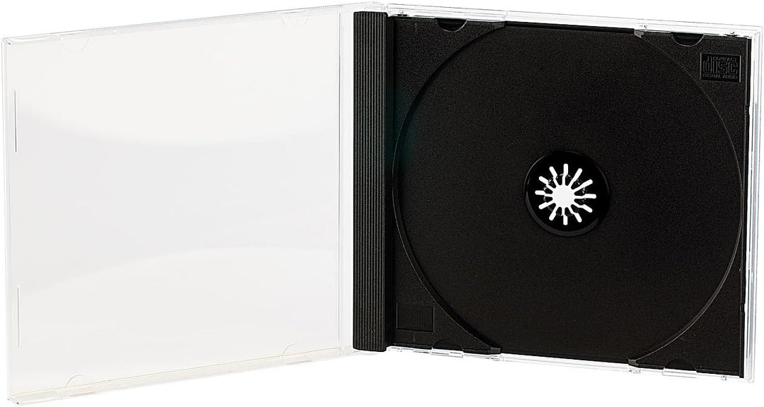 PEARL CD Jewel Case: Doppel CD Jewel Boxen im 50er-Set, schwarzes Tray (Leerhüllen, Hüllen für 2, Bo