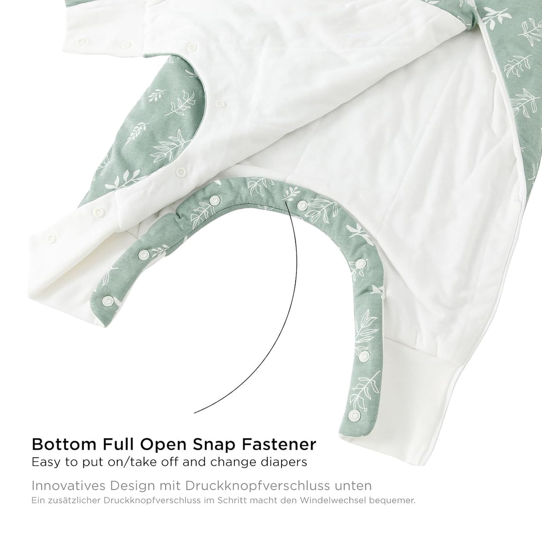 Duomiaomiao Baby Schlafsack mit füssen, Winter mit füssen,100% Baumwolle Schlafsack Baby, Baby Junge