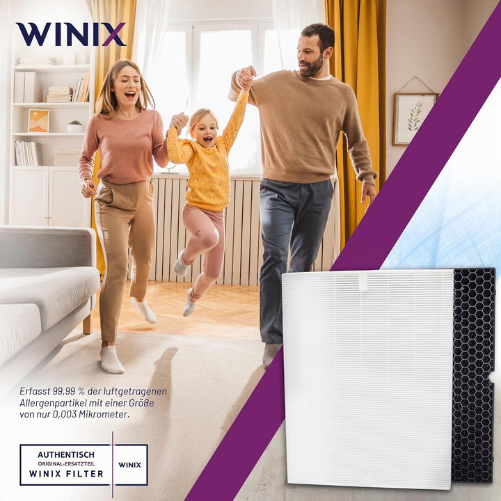 Ersatzfilter für WINIX H Luftreiniger. HEPA-Filter H13 (99,999%) und Aktivkohlefilter- Kompatibel mi