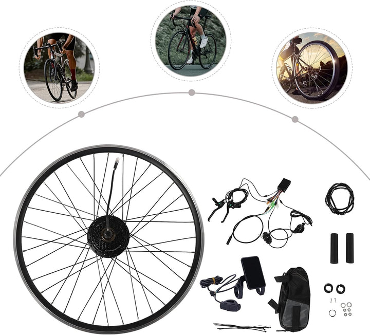 28"/29"/700C 36V 250W Ebike Hinterrad Umbausatz Kit E-Bike Nachrüstsatz mit DIY E-Bike LCD Display E