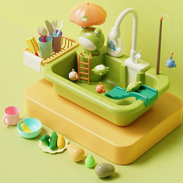 Generisch Wasserspieltisch Kinder - 4 In 1 Matschküche Mit Automatischer Wasserpumpe | Fantasie Anre