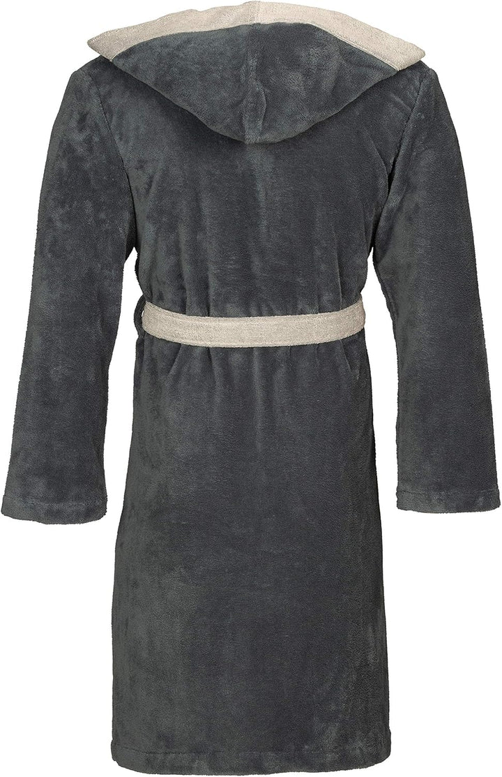 Vossen Damen &amp; Herren Bademantel Poppy XS Grau (Flanell 012), XS Grau (Flanell 012)