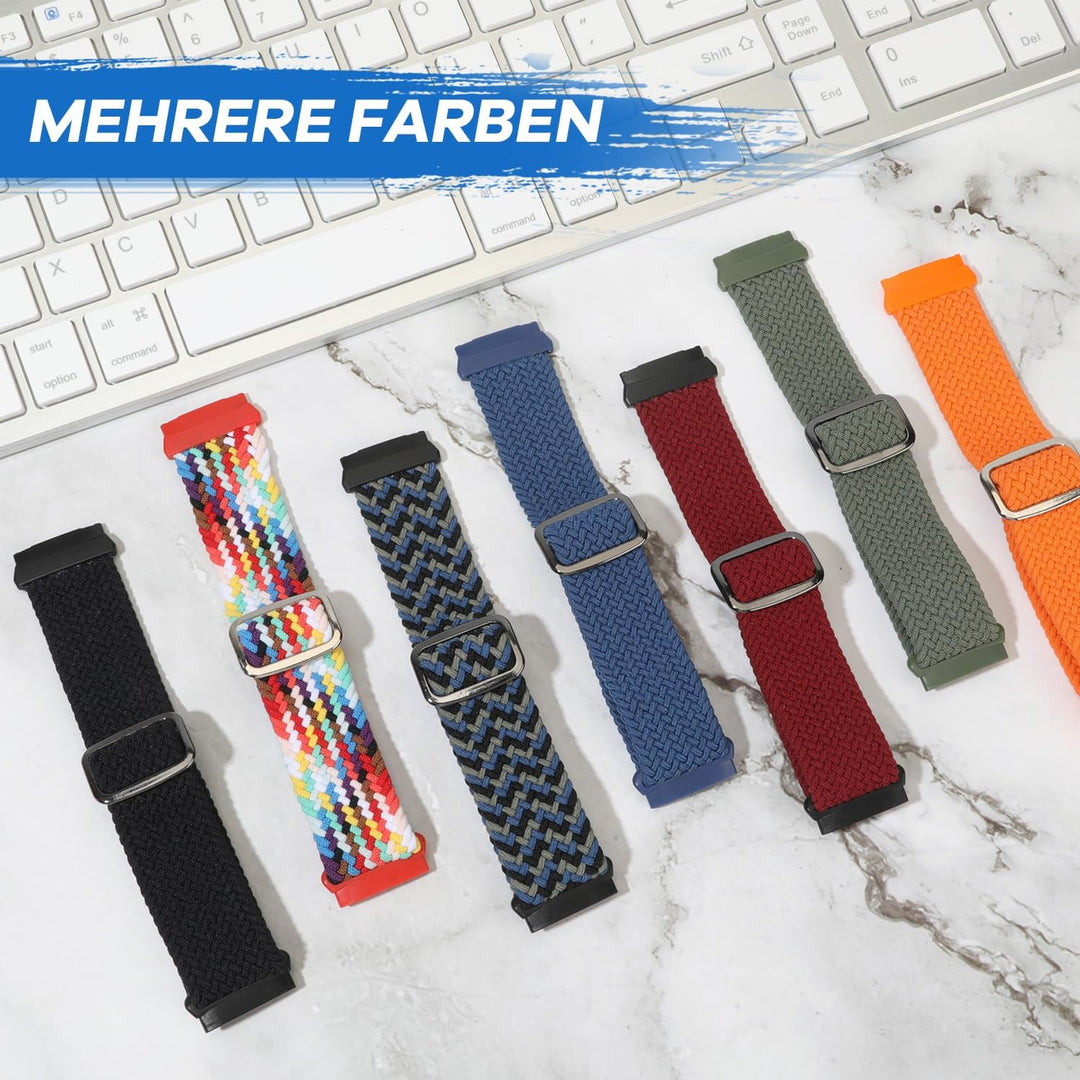Geflochtenes Armband Kompatibel mit Fitbit Versa 4/Versa 3/Sense 2/Sense Armband für Damen Herren, E