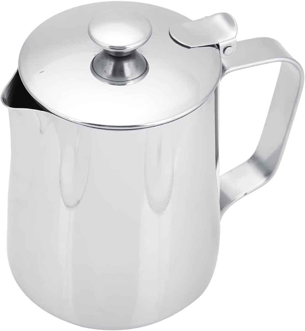 Milchkännchen zum Milchaufschäumen, Aufschäumkrug, Edelstahl Kaffeetasse Becher Milchaufschäumkrug K