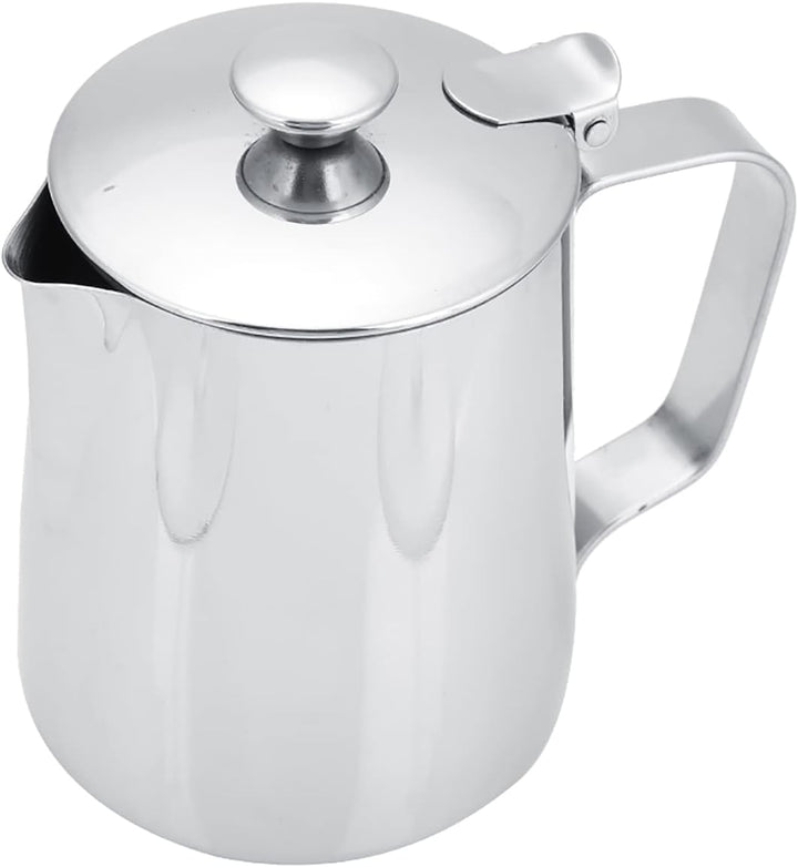 Milchkännchen zum Milchaufschäumen, Aufschäumkrug, Edelstahl Kaffeetasse Becher Milchaufschäumkrug K