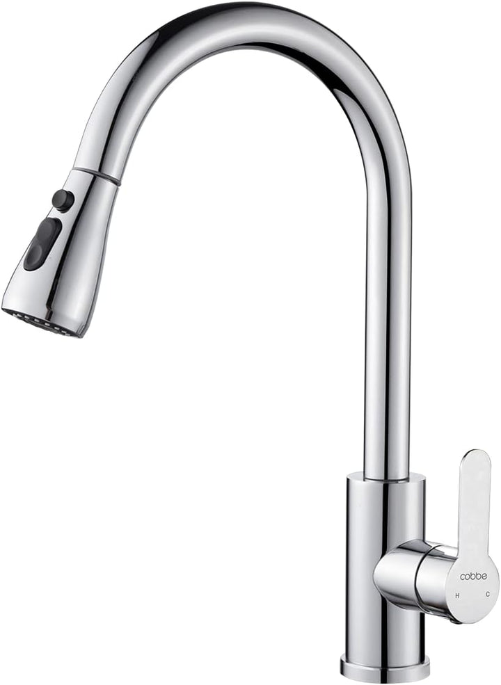 Cobbe Wasserhahn Küche, Küchenarmatur mit Herausziehbarer Brause Ausziehbar Armatur, Hochdruck Spült