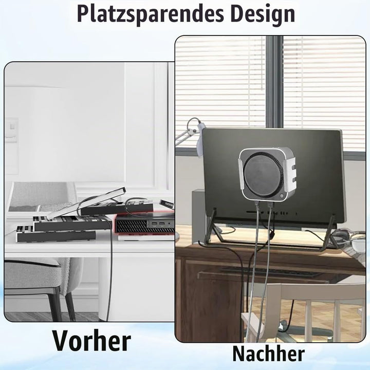 Untertischhalterung Halterung für Mac mini M4/M4 Pro, Platzsparend Kohlenstoffstahl Halterung Unter