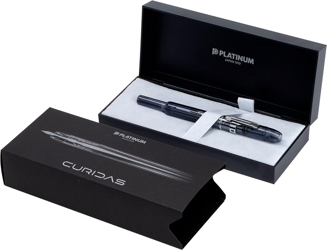 PLATINUM Curidas PKN7000-50EF Füllfederhalter/EF Extra Fine/Einziehbar/Blau/Handgefertigt/mit Gesche