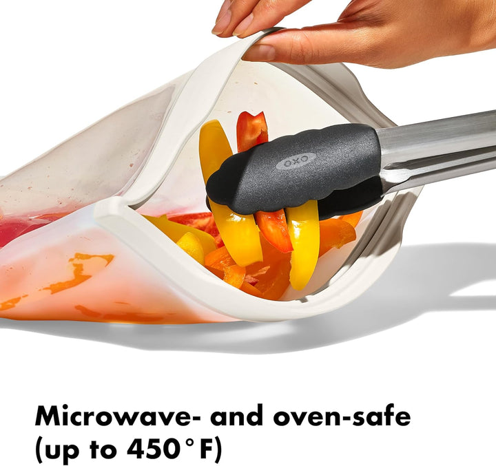 OXO Good Grips wiederverwendbarer Silikon-Beutel – Stand-Up Halbe Gallone (1,9 l) - Lagoon Lagoon St