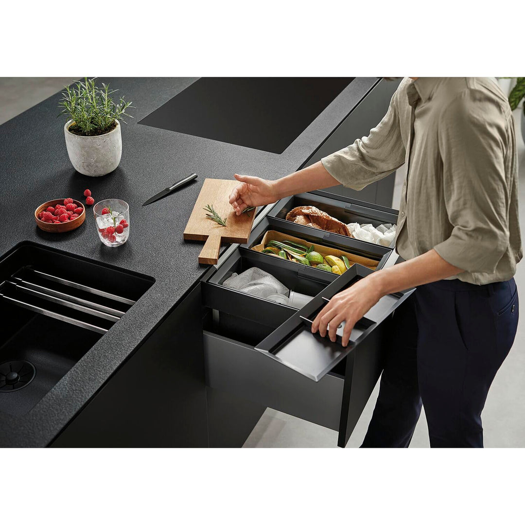 BLANCO FLEXON II low 80/3 | Abfall Müllsystem | für 80 cm breite Unterschränke | System zum Einbau i