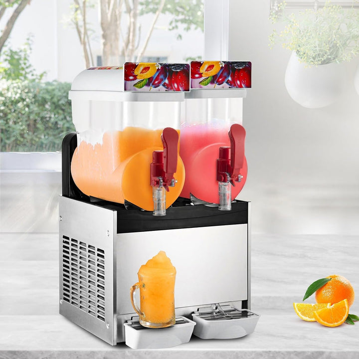 15L x 2 Slushie Maschine mit Fast Cool Kompressor – Gerät zur Zubereitung von Slushies, Margaritas,