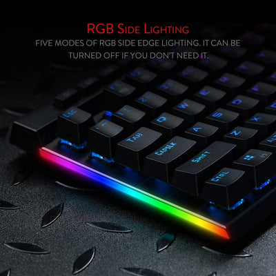 Redragon K580 VATA RGB LED Braune Schalter Mechanische Gaming Tastatur, US Layout mit Hintergrundbel