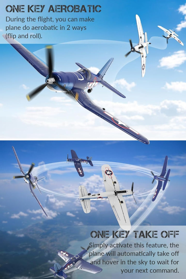 F4U RC Flugzeug, 2.4Ghz 4CH Jagdflugzeug Corsair Ferngesteuertes Flugzeug Spielzeug Kunstflug Flugze