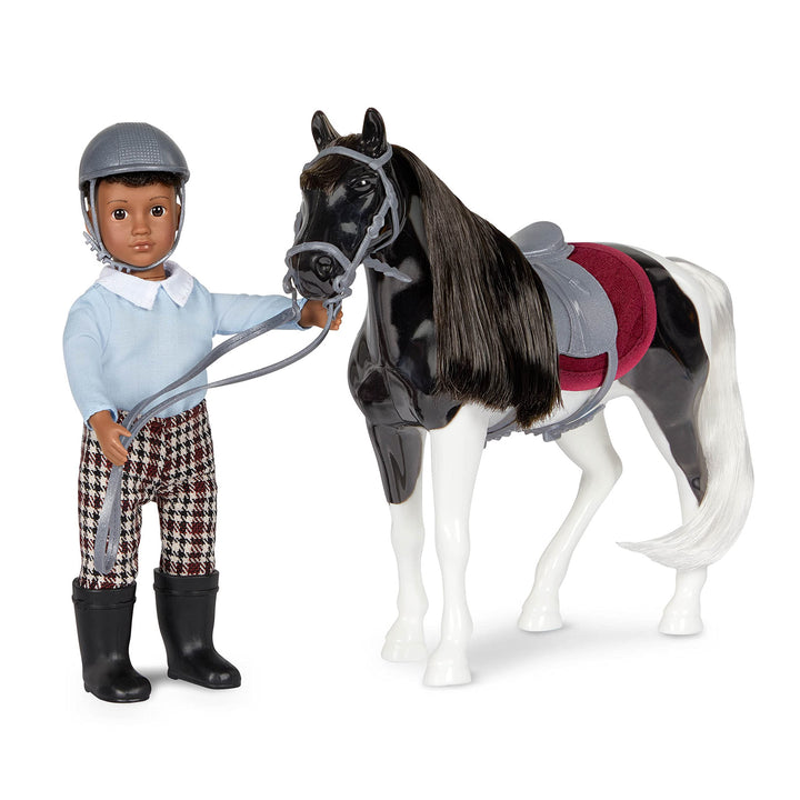 Lori - Landon & Luna - Mini Junge Puppe & Spielzeugpferd - Set mit Kleidung, Tier und Zubehör - Spie