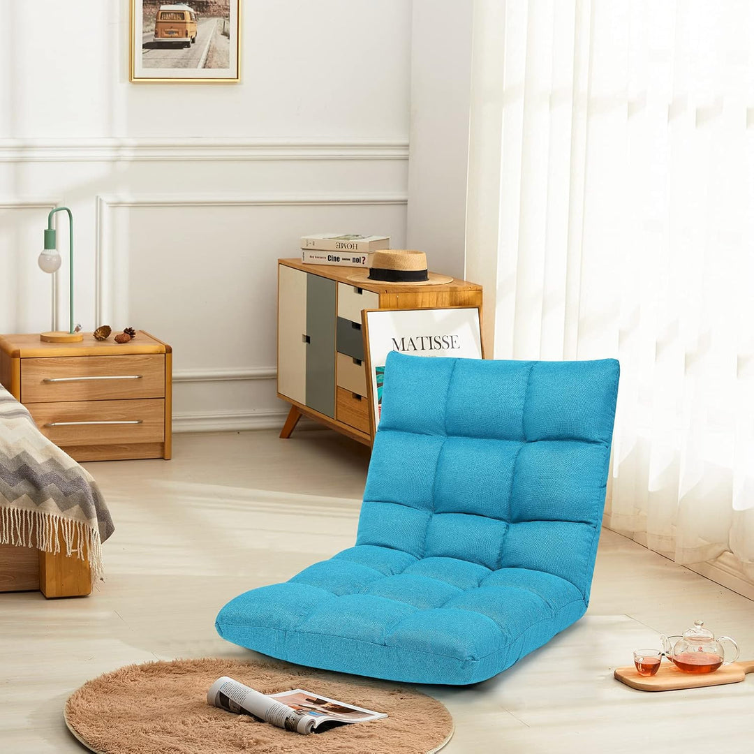 RELAX4LIFE Bodenstuhl Faltbar, Lazy Sofa, Meditationsstuhl, Bodensessel mit Verstellbarer Lehne, für