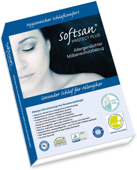 Softsan Protect Plus Matratzenbezug für Boxspring-Matratzen milbendicht 80x200x30 cm, Höhe 30 cm, En