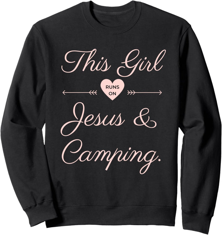Dieses Mädchen lebt von Jesus und Camping - Religiöses Sweatshirt