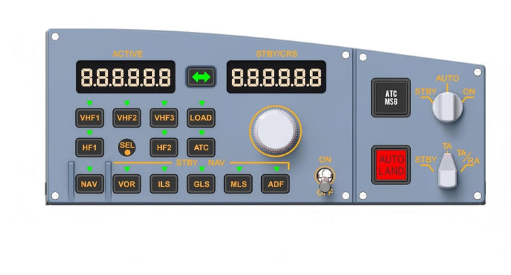 WINGFLEXSIM A320RMP CUBE Flugsimulator Radio Management Panel mit RMP/ATC/TCAS & Side Panel Funktion