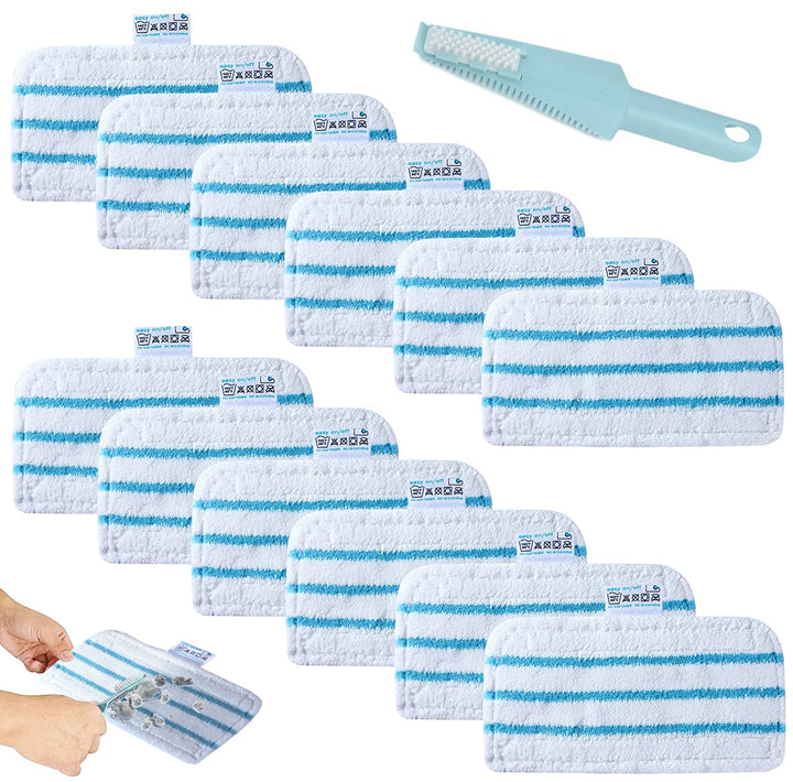 12 Stück Ersatztücher Dampfreiniger Bodentücher Dampfbesen Pad für Black und Decker Steam Mop Pads M