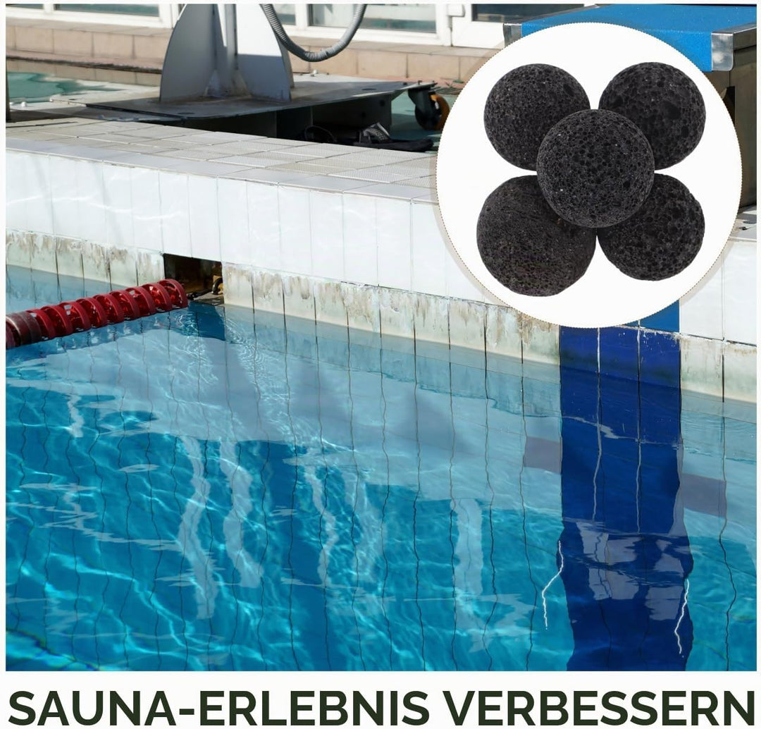 VICASKY 5 Stück Vulkangestein Saunasteine Für Den Aussenbereich Saunasteine Runde Saunaofensteine Sa