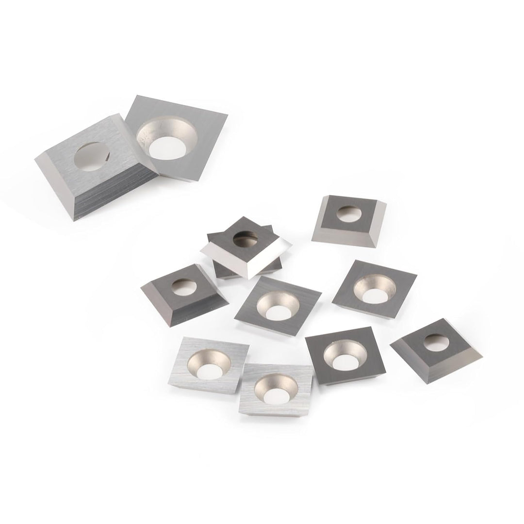 Trvoxviq Wendeplatten Wendemesser 10 Stück Ersatzklingen(12x12X2.2mm, 35°), Hartmetalleinsätze Vierk