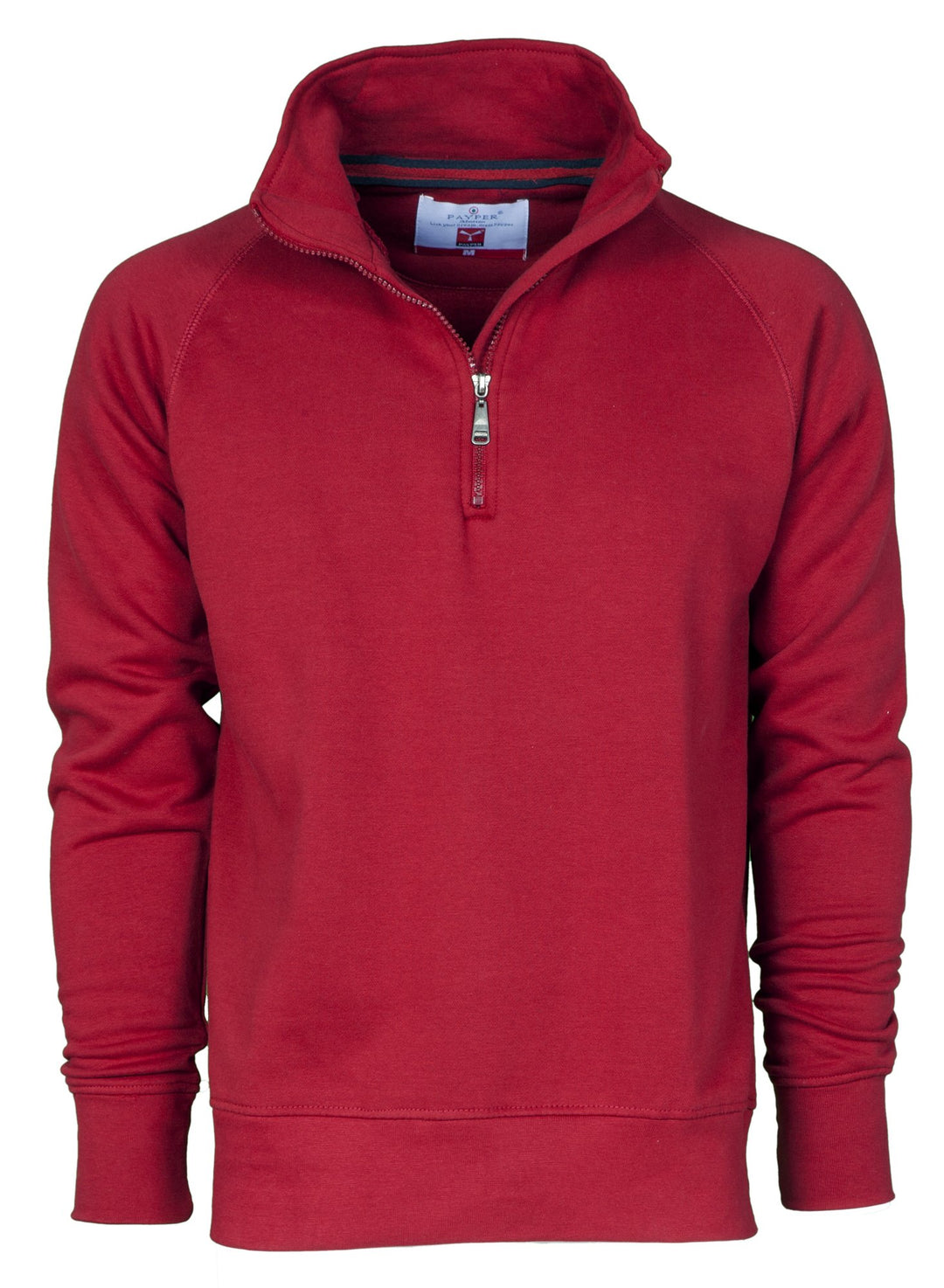 Miami + Sweatshirt aus Baumwolle mit halbem Reissverschluss in Payper, S Bordeaux