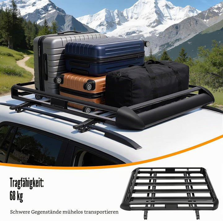 Dachkorb Auto Dachgepäckträger aus Aluminium Gross Dach Dachträger Schwarz Universal Gepäckträger Ge